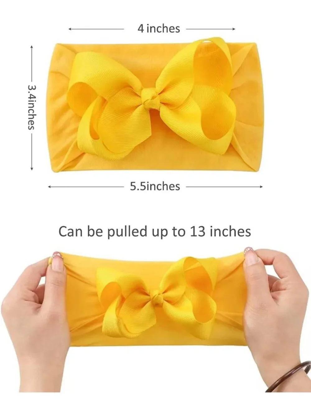 20pcs Baby Hair Bows & Headbands Set - Soft Nylon for Newborns, Infants